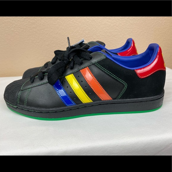 adidas superstar black rainbow